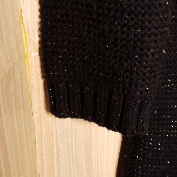 Cherokee Kids Black Silver Sparkle Sweater Dress Jewel Neckline 14-16 - Picture 5 of 7